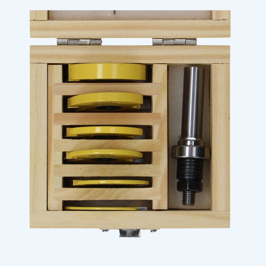 7-delige HM schijffreesset / 12 mm schacht