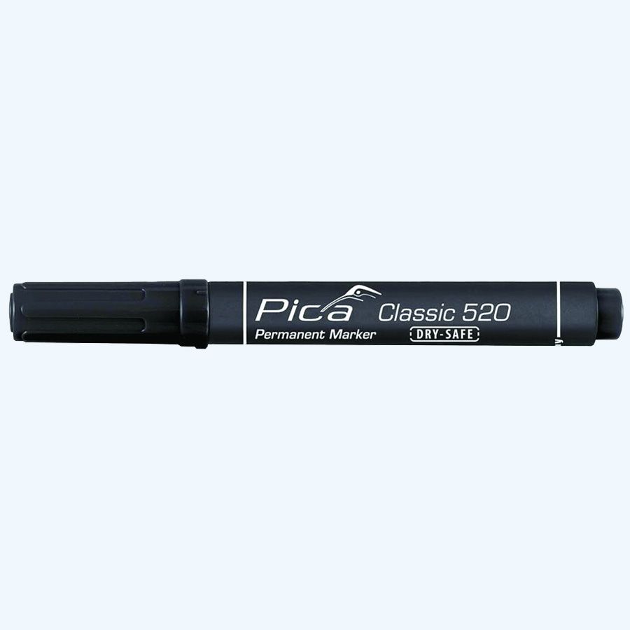 10 stuks Pica 520/46 permanent marker 1-4 mm (Zwart)