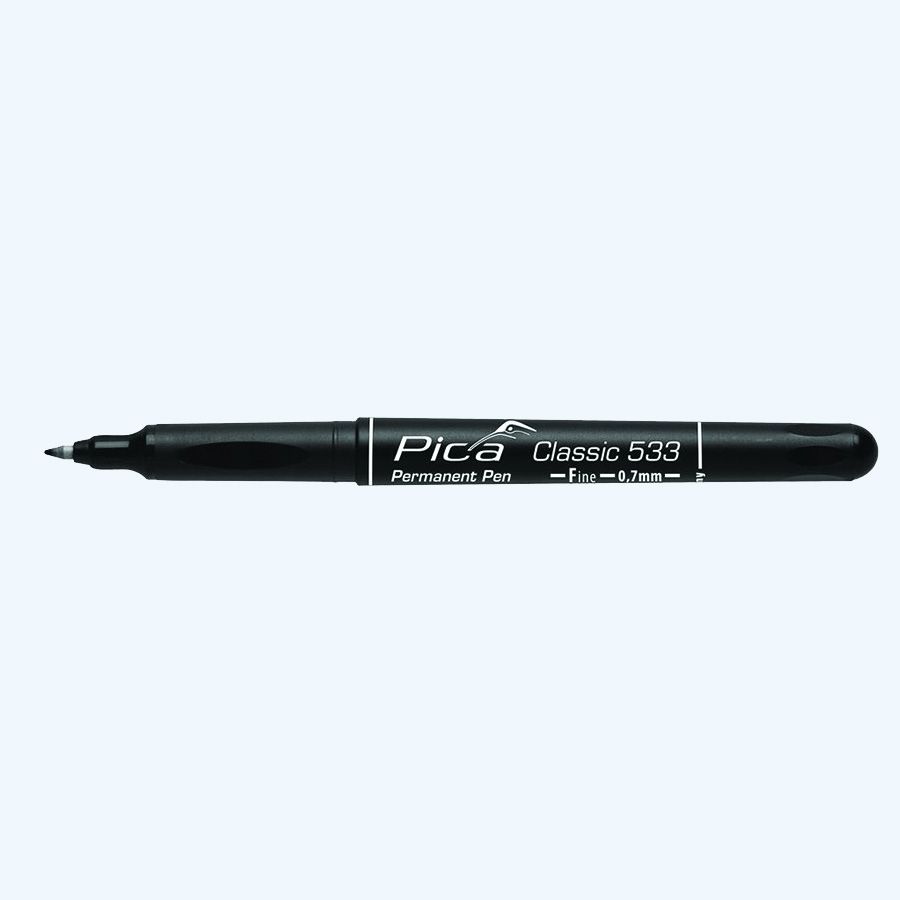 10 stuks Pica 533/46 permanent pen 0,7 mm (Zwart)