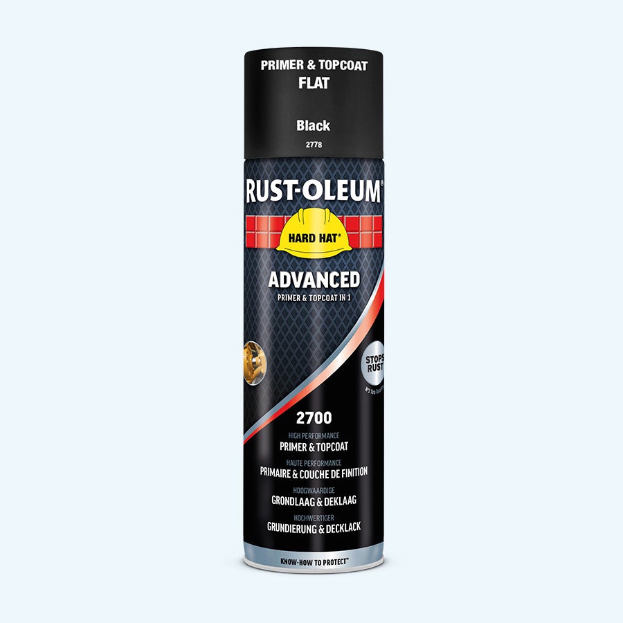 Hard Hat Advanced grondlaag + deklaag MATZWART 500 ml