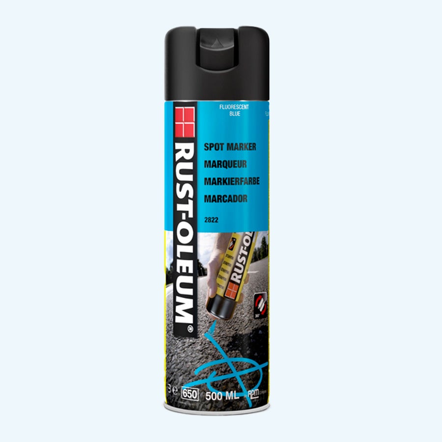 Hard Hat Economische markeerspray FLUORESCEREND BLAUW 500 ml