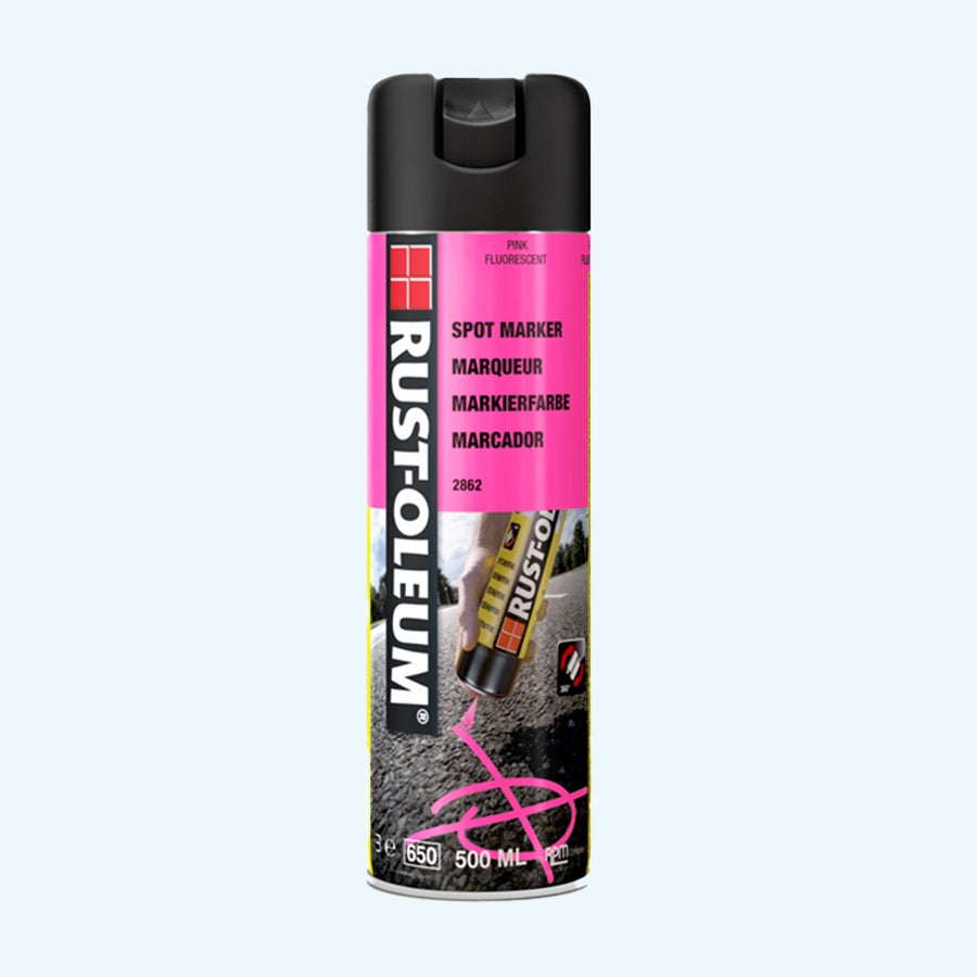 Hard Hat Economische markeerspray FLUORESCEREND ROSE 500 ml