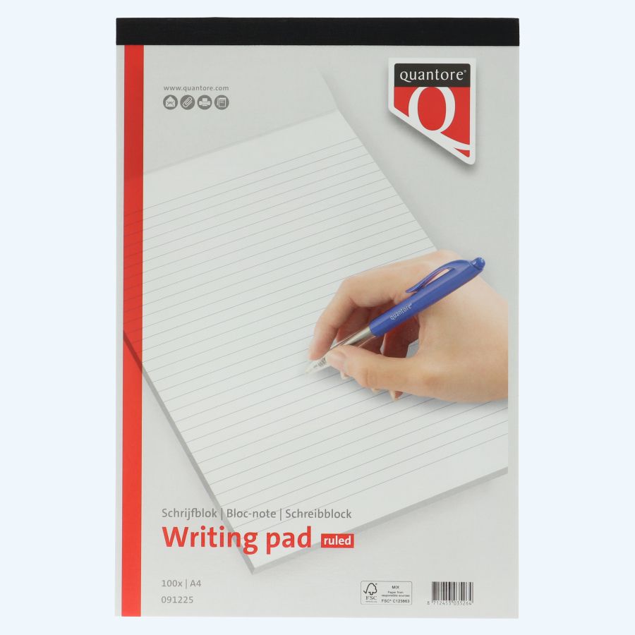 Schrijfblok gelinieerd A4 100 vel 
