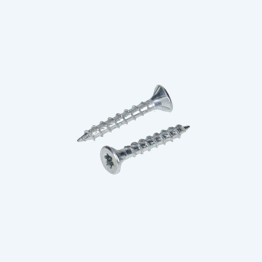 200 stuks verzinkte spaanplaatschroef 3,5 x 20 mm Torx (voldraad)