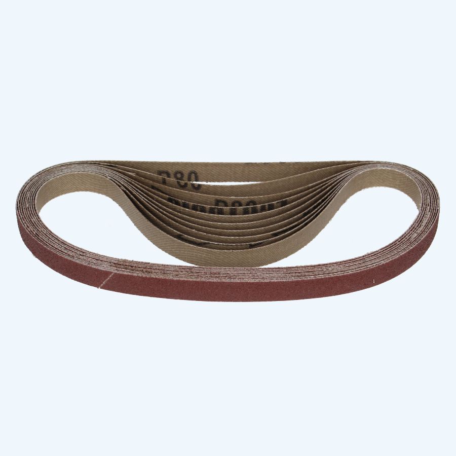 10 stuks aluminiumoxide schuurband 13 x 457 mm K60
