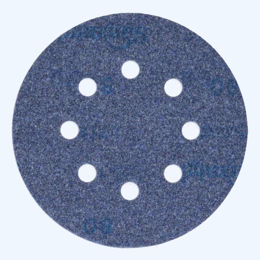 25 st Ceramic schuurschijf klittenband 125 mm, 8 stofgaten K60