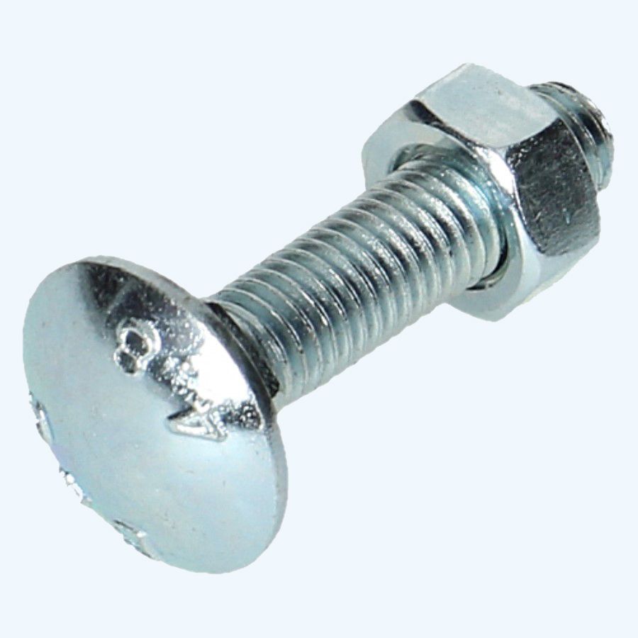 100 stuks slotbout met moer M6 x 80 mm (gegalvaniseerd)