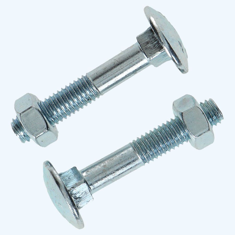 200 stuks slotbout met moer M8 x 60 mm (gegalvaniseerd)