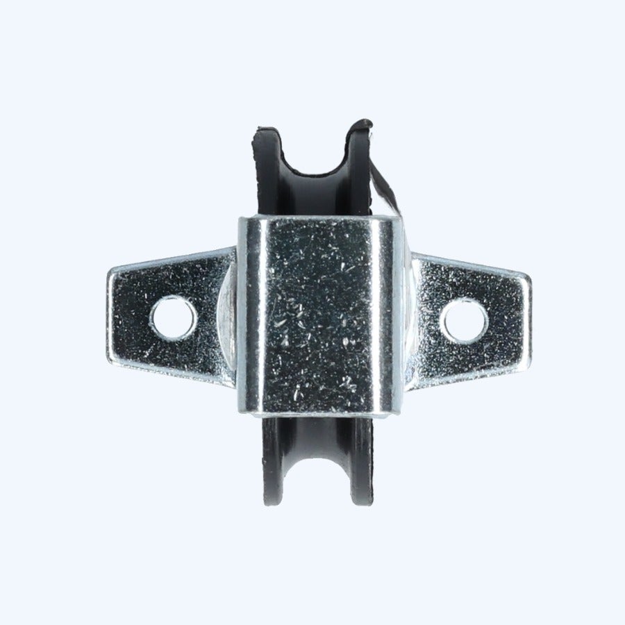 Staande katrol 40 mm open behuizing verzinkt