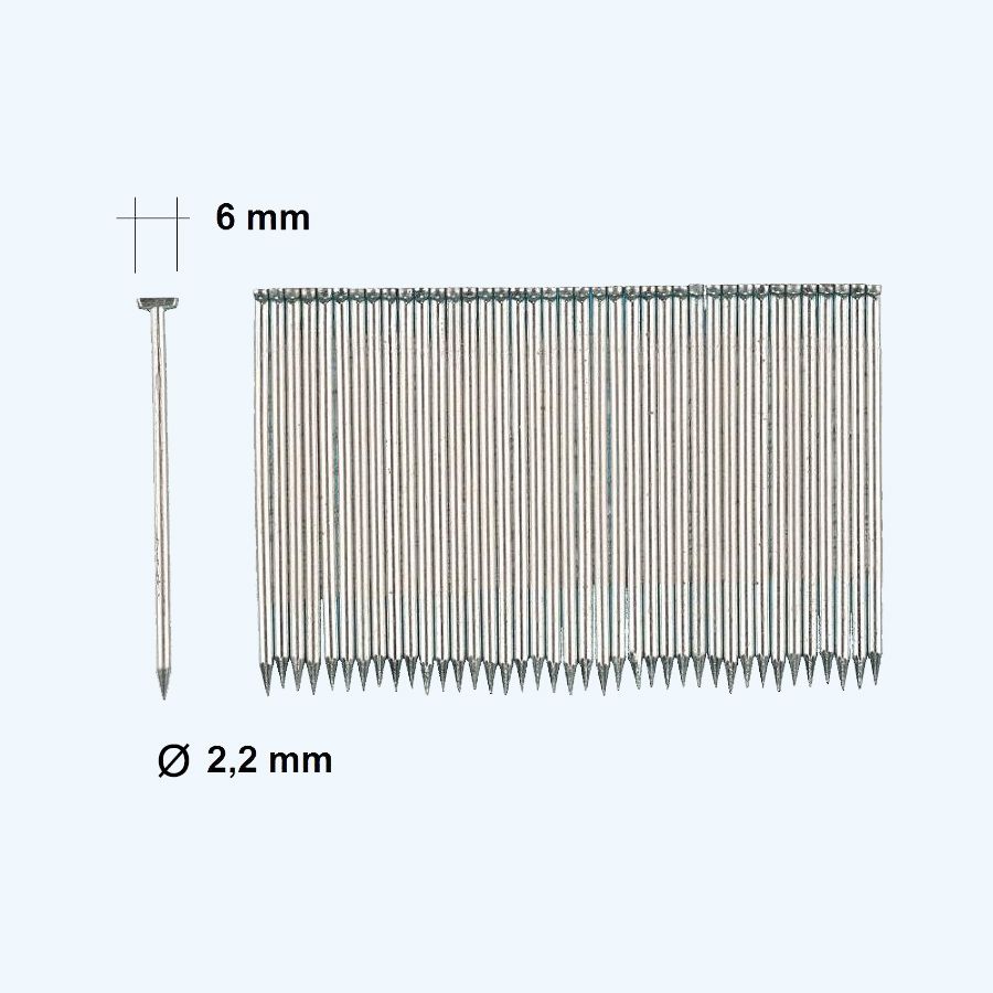 1000 st stalen T-nagels ST25 mm