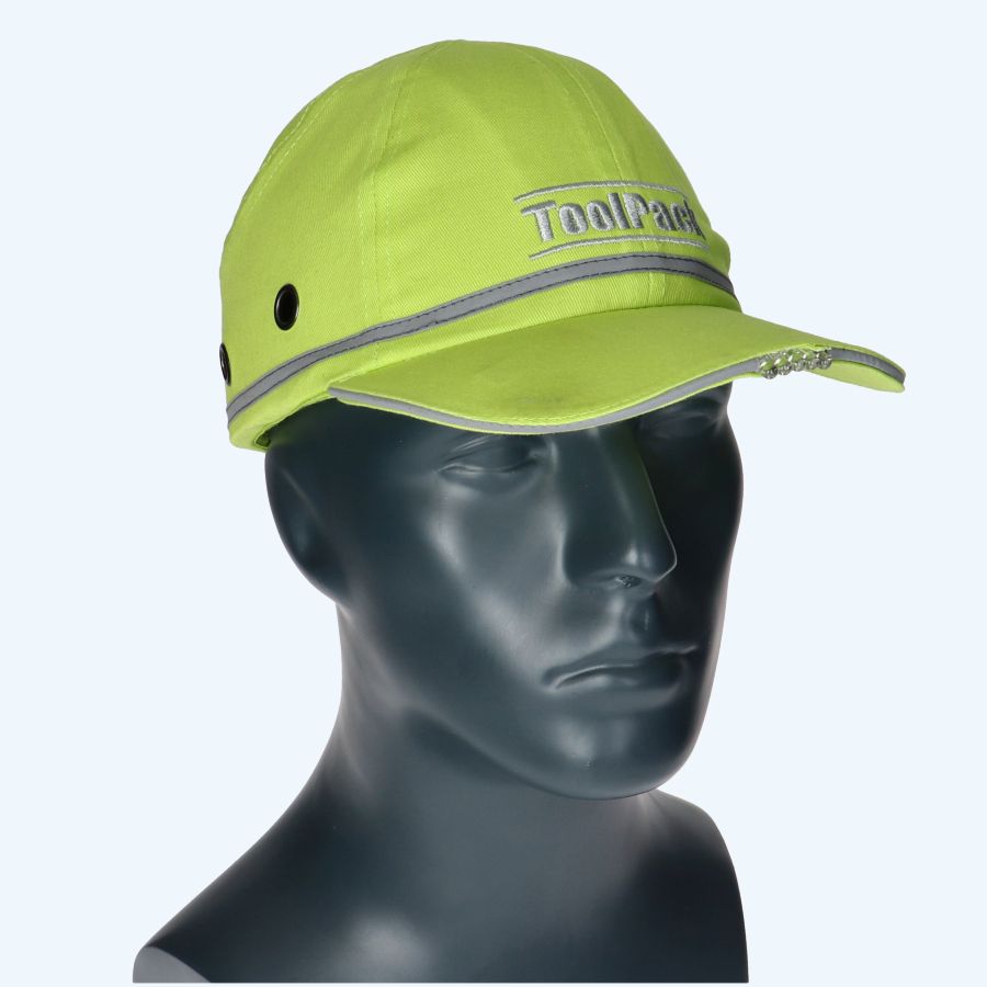 Hi-Viz veiligheidspet Strike met LED-verlichting (groen)