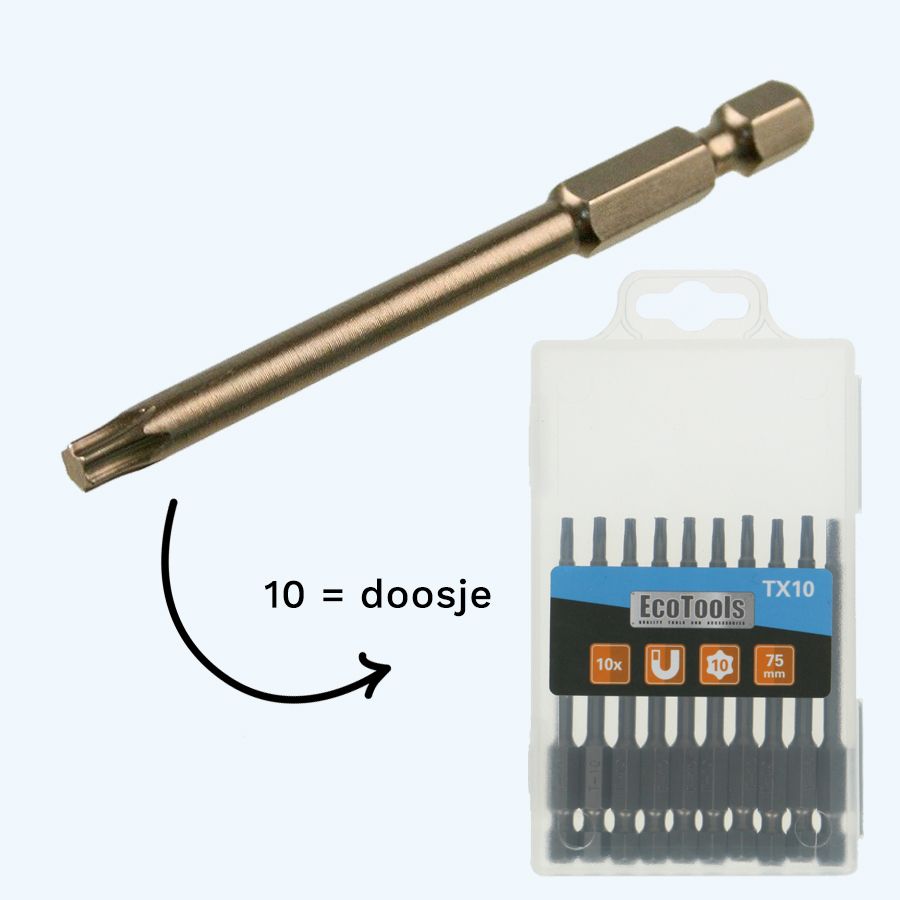 Torx 10 schroefbits 75 mm