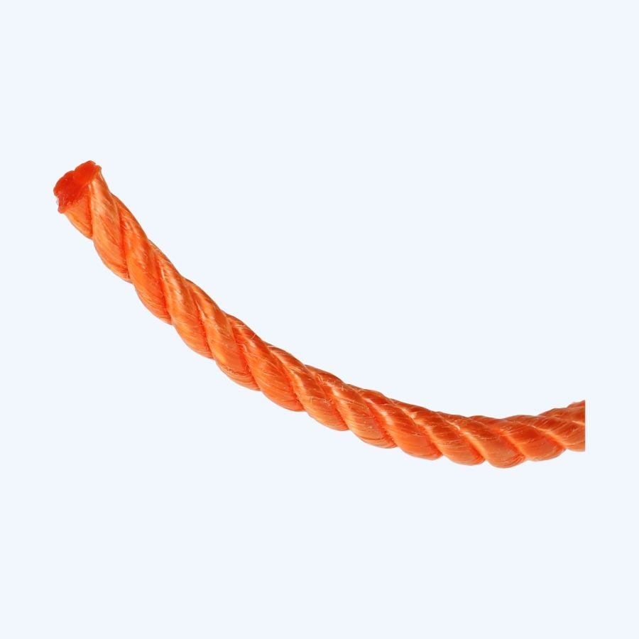 100 meter PP splitfilm touw 8 mm oranje