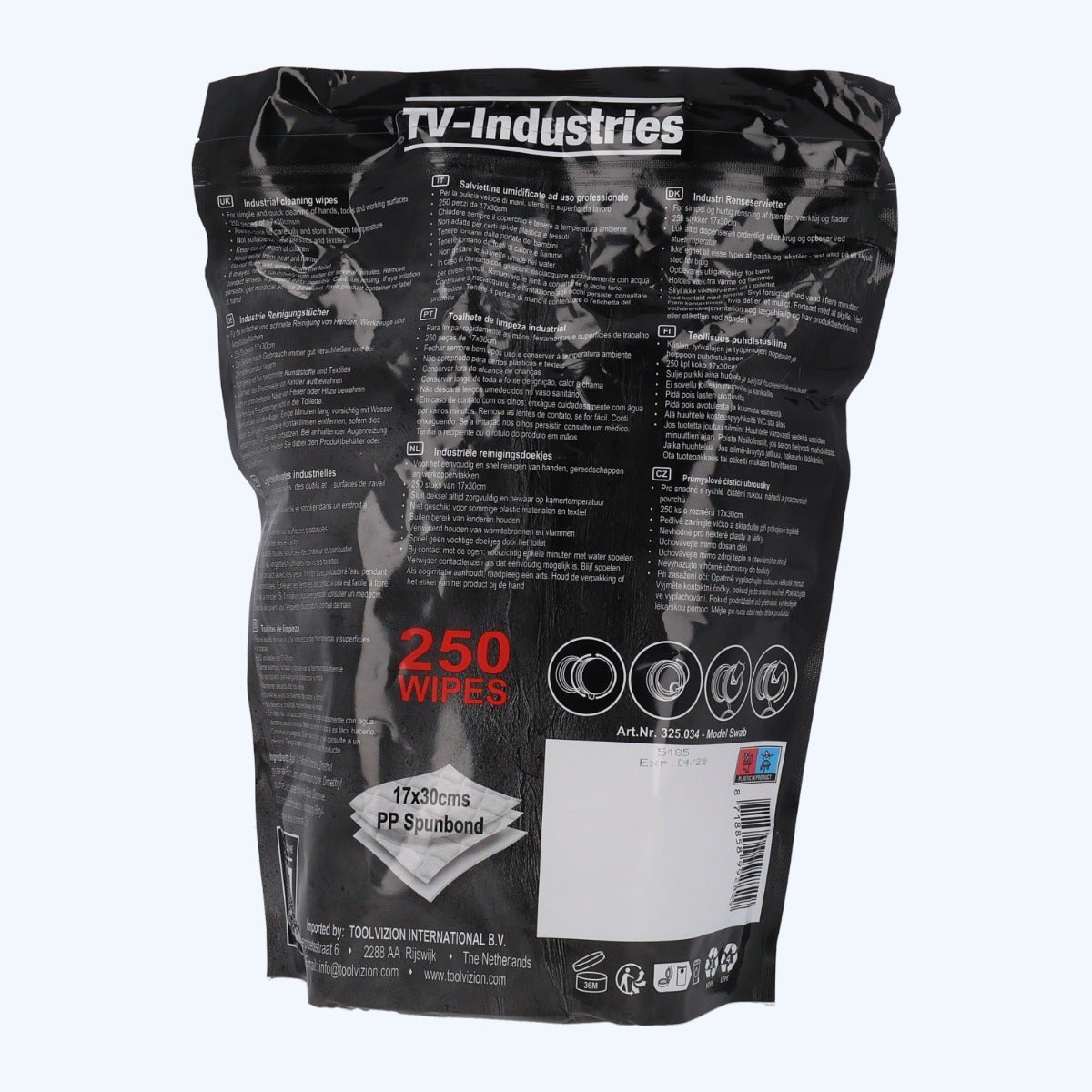 TP Industrial cleaning wipes (zak 250 stuks)