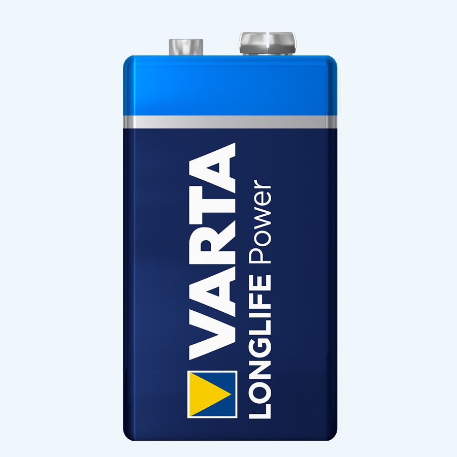 Varta Longlife Power 9 Volt block batterij