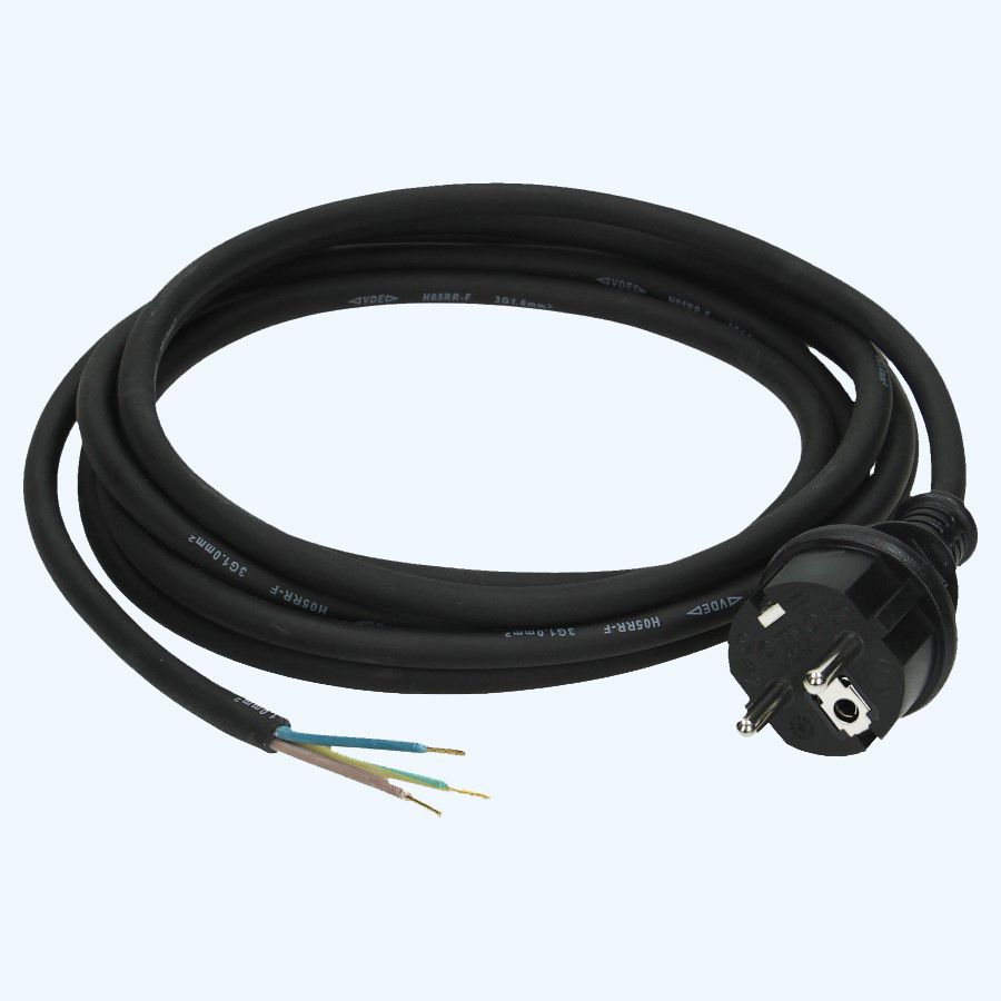Vervangingsnoer 3 meter 3x1.0 mm2 Rubber