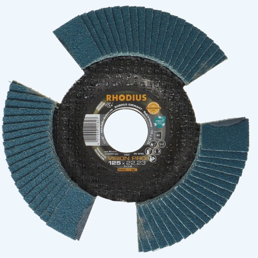 Lamellenschijf vision pro 125 x 22,23 mm K80 (Rhodius)