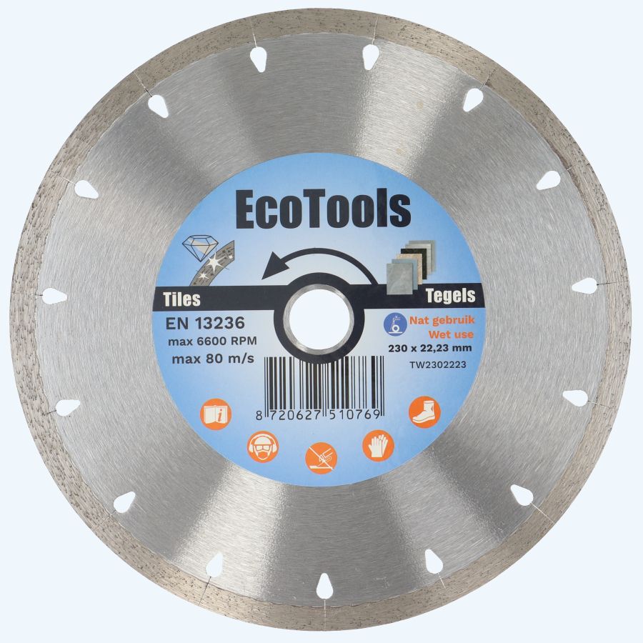 Diamantschijf tegels 230 x 22,23 mm (nat gebruik)
