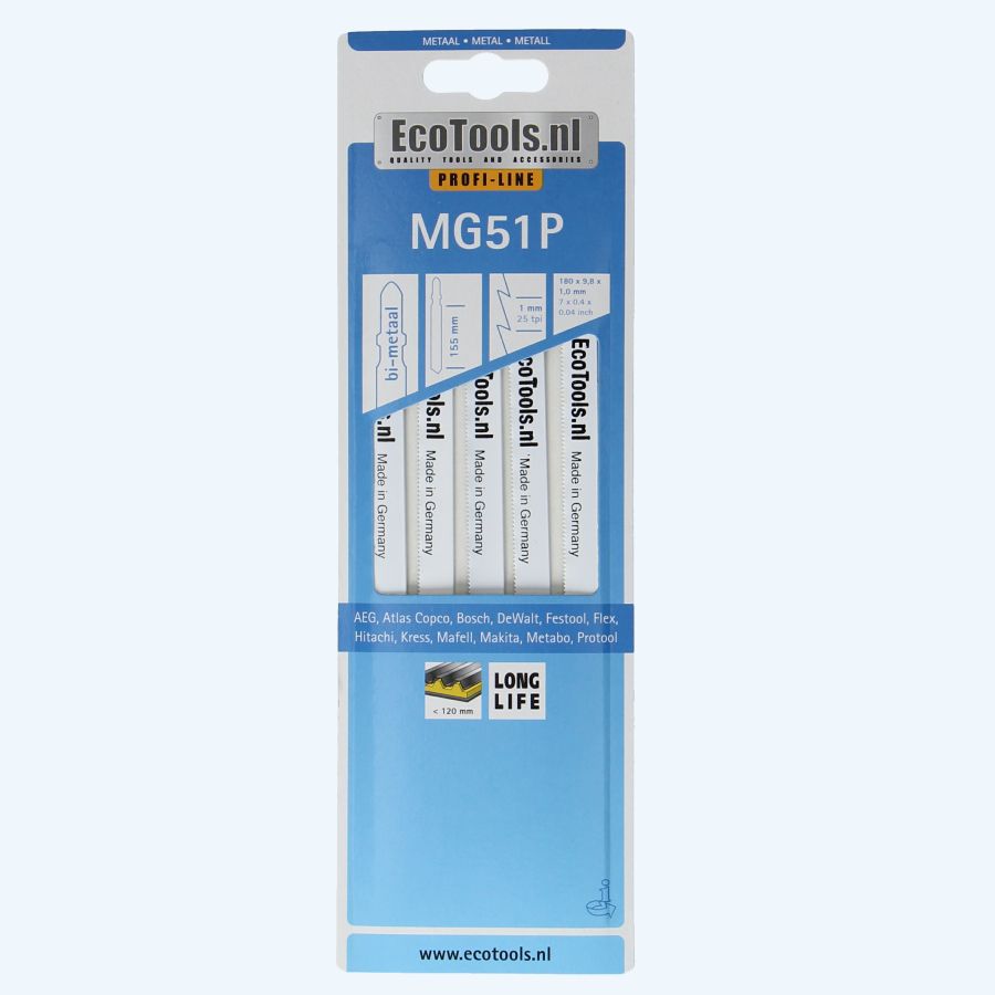 5 st. decoupeerzaagjes voor sandwichpanelen type MG51P (Prof-line)