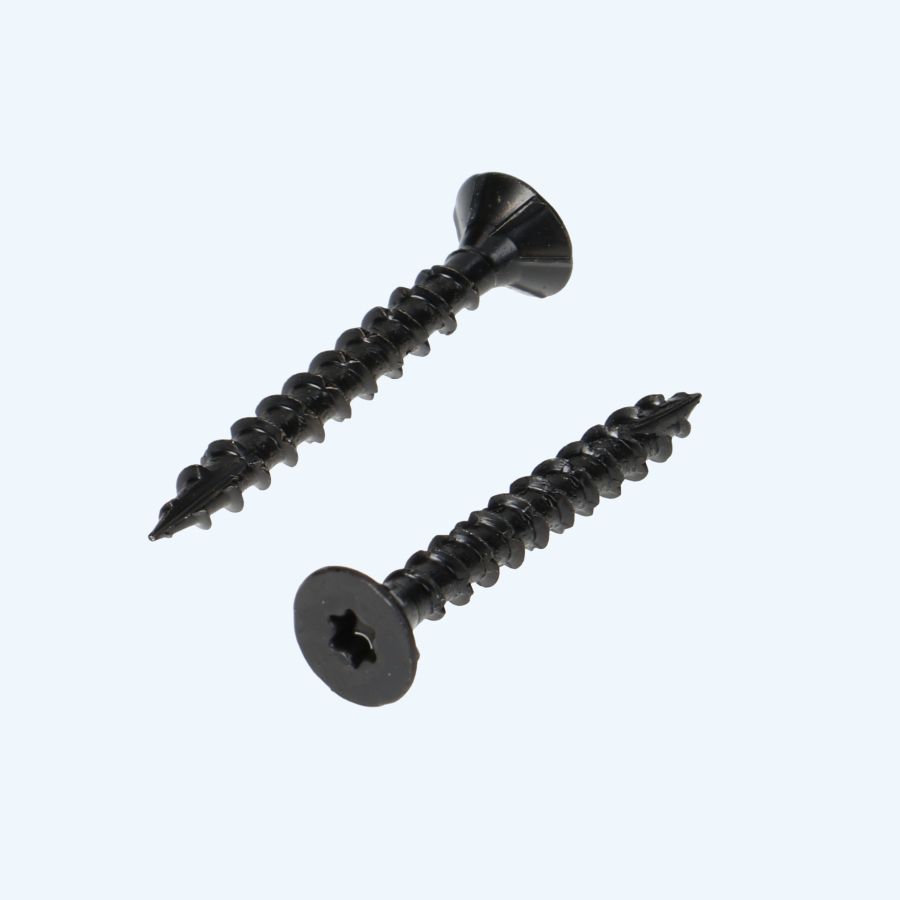 Zwarte spaanplaatschroef 5,0 x 40 mm Torx (voldraad)