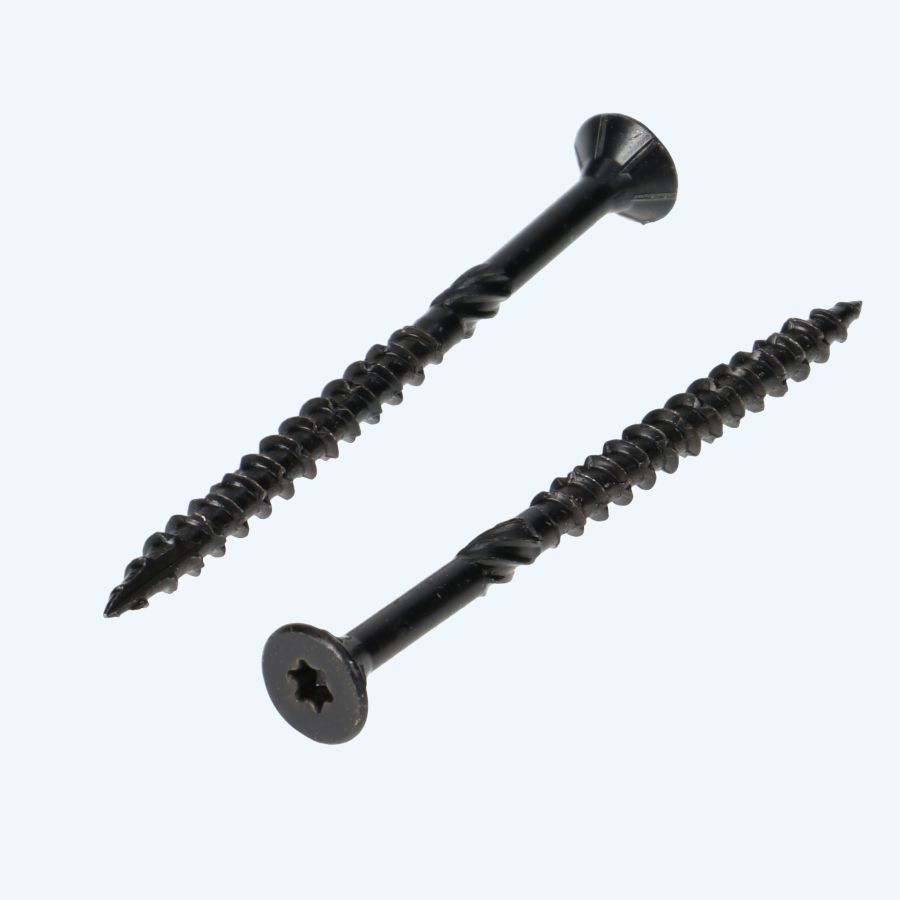 Zwarte spaanplaatschroef 5,0 x 60 mm Torx (deeldraad)
