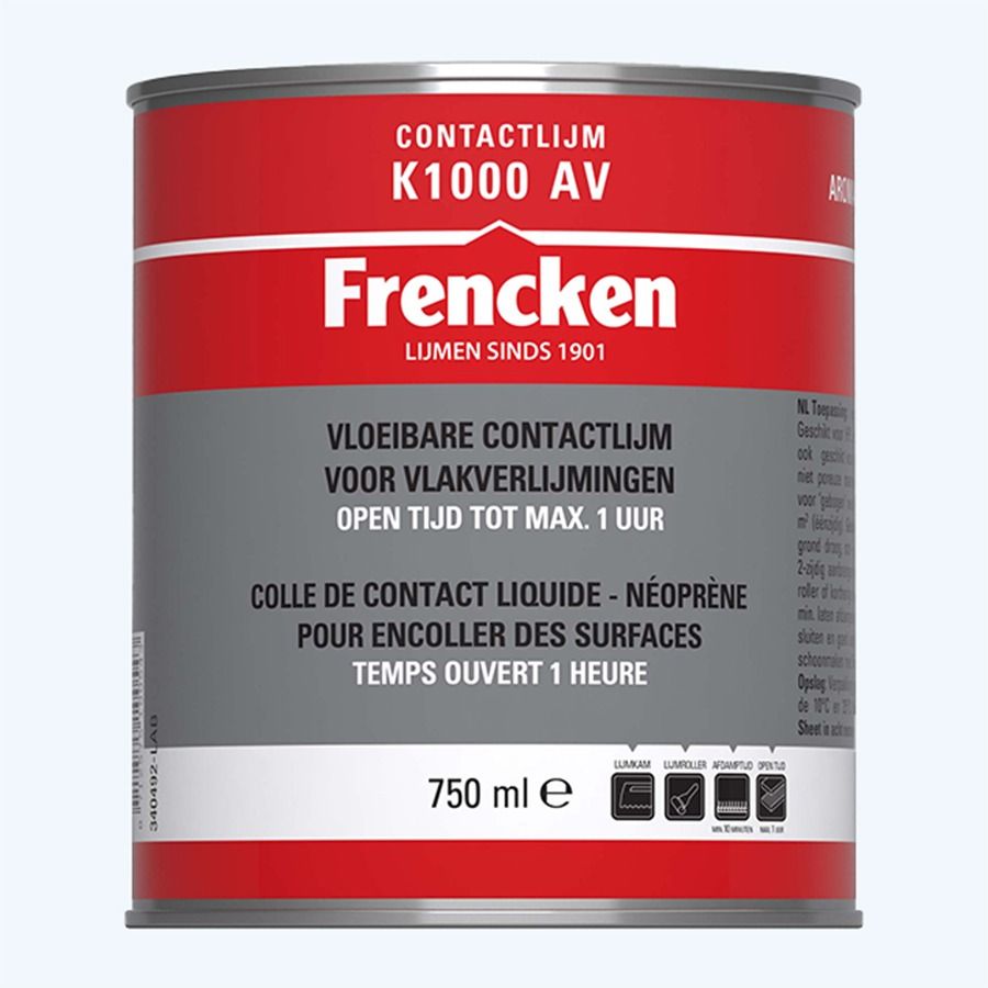 Frencken contactlijm K1000 aromaatvrij 750 ml 