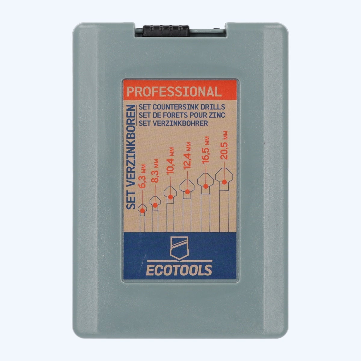 6-delige set HSS 5% cobalt TiAlN verzinkboren 6-delige set HSS 5% cobalt TiAlN verzinkboren
