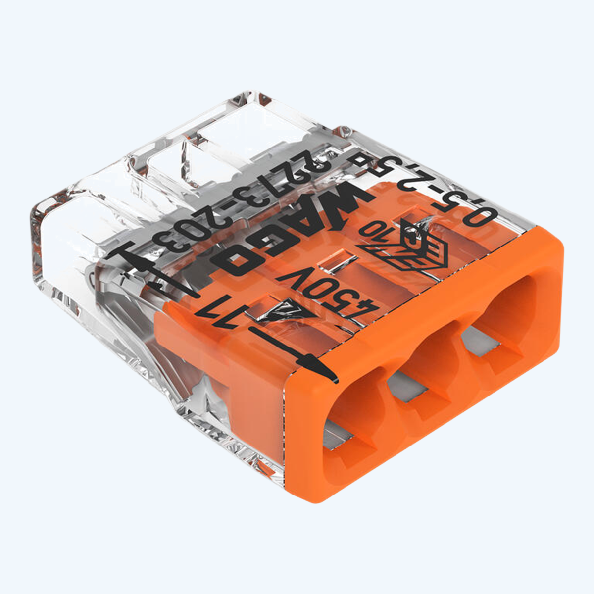 WAGO Lasklem COMPACT 3-voudig 2,5 mm² (100 stuks) WAGO Lasklem COMPACT 3-voudig 2,5 mm² (100 stuks)