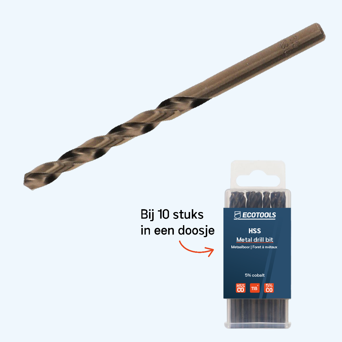 HSS 5% cobalt metaalboor 2,9 x 61 mm HSS 5% cobalt metaalboor 2,9 x 61 mm