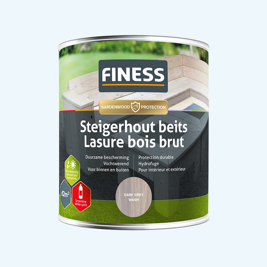 FINESS Steigerhoutbeits 750 ml Dark grey-wash FINESS Steigerhoutbeits 750 ml Dark grey-wash