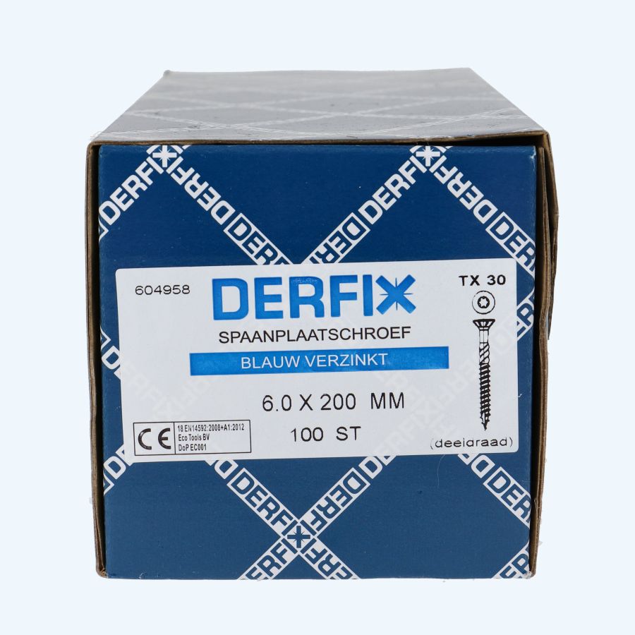 100 stuks verzinkte spaanplaatschroef 6,0 x 200 mm Torx (deeldraad) 100 stuks verzinkte spaanplaatschroef 6,0 x 200 mm Torx (deeldraad)