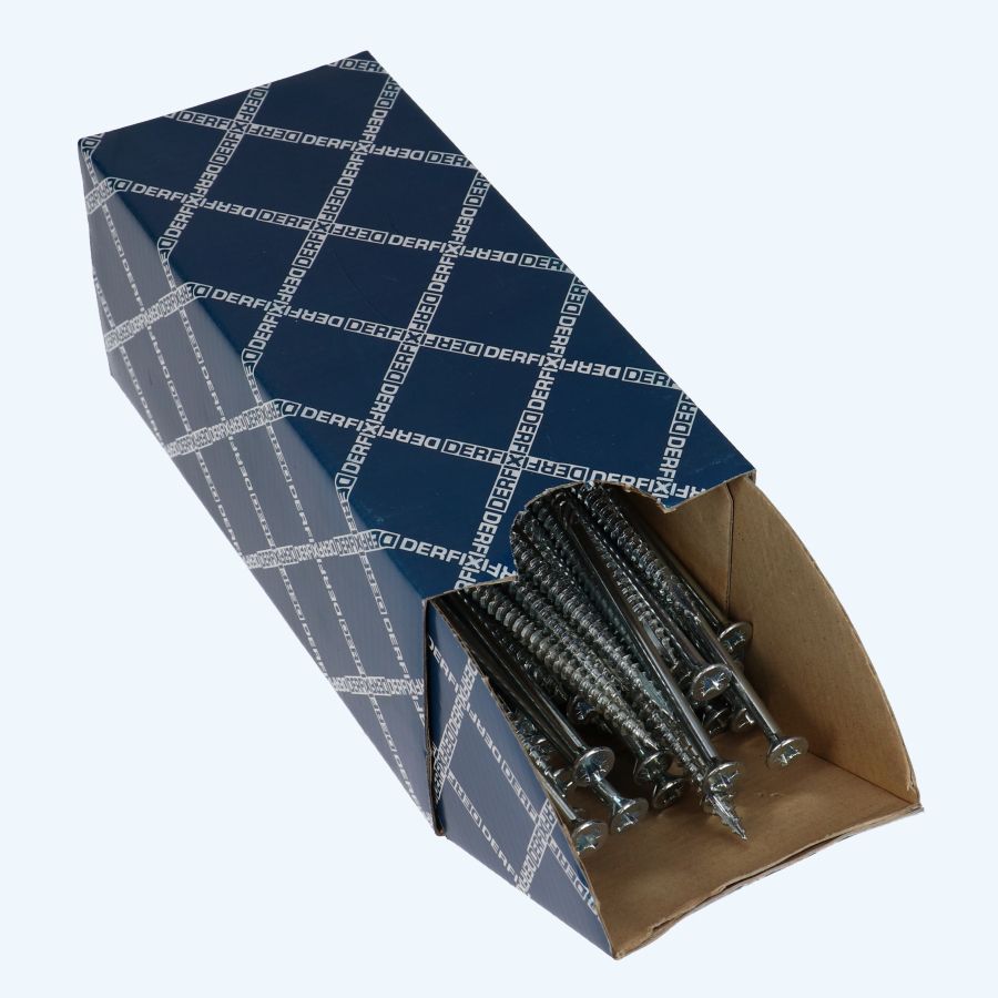 100 stuks spaanplaatschroef 6,0 x 200 mm / PZ 3 / deeldraad 100 stuks spaanplaatschroef 6,0 x 200 mm / PZ 3 / deeldraad