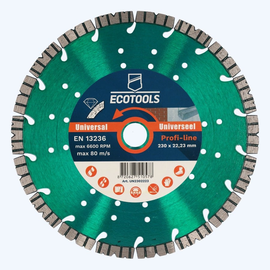 Diamantschijf universeel 230 x 22,23 mm (Profi-line) Diamantschijf universeel 230 x 22,23 mm (Profi-line)