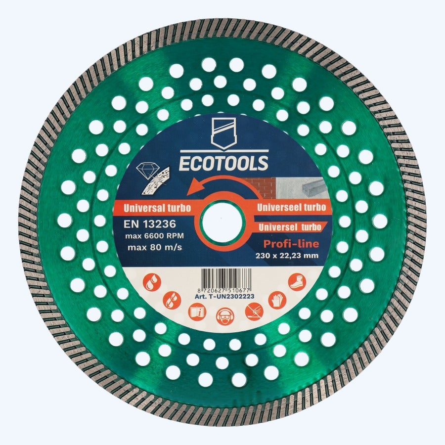 Diamantschijf universeel 230 x 22,23 mm Turbo (Profi-line) Diamantschijf universeel 230 x 22,23 mm Turbo (Profi-line)