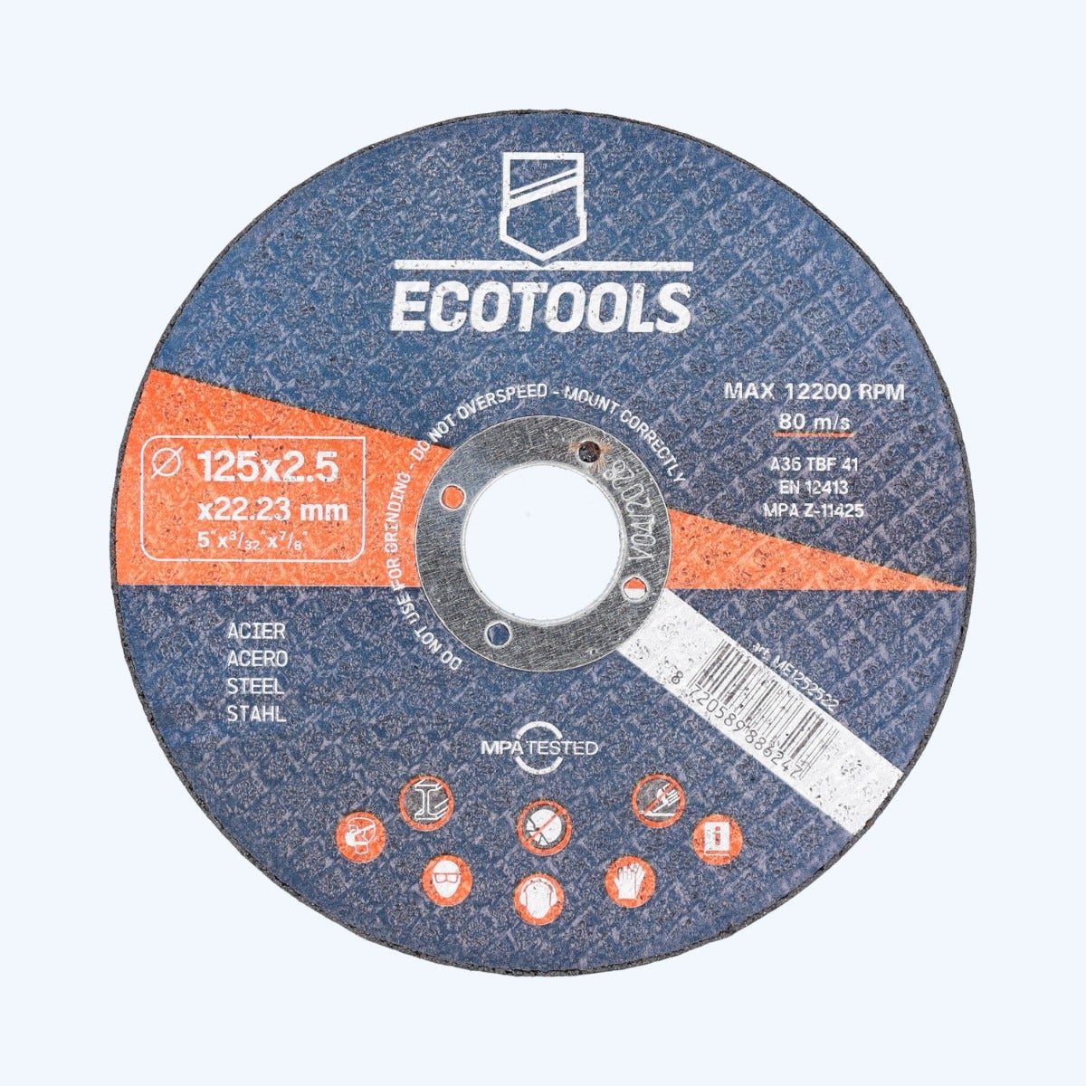 Doorslijpschijf METAAL 125 x 2,5 x 22,23 mm (EcoTools) Doorslijpschijf METAAL 125 x 2,5 x 22,23 mm (EcoTools)