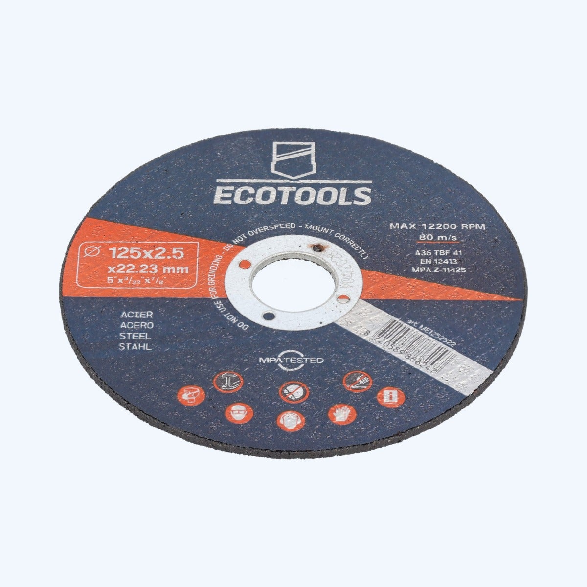 Doorslijpschijf METAAL 125 x 2,5 x 22,23 mm (EcoTools) Doorslijpschijf METAAL 125 x 2,5 x 22,23 mm (EcoTools)