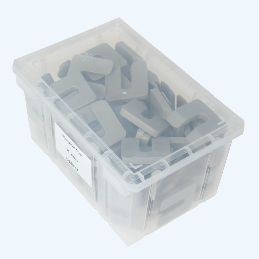 96 stuks uitvulplaatjes 7 x 47 mm grijs 96 stuks uitvulplaatjes 7 x 47 mm grijs