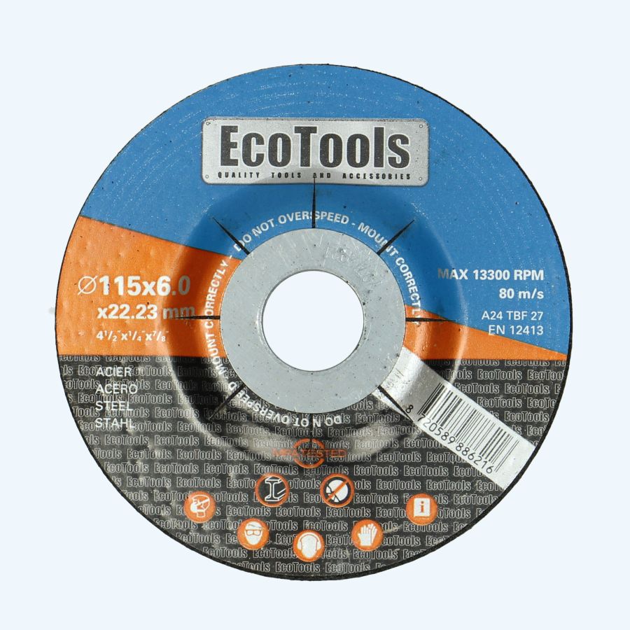 Afbraamschijf voor METAAL 115 x 6 x 22,23 mm (EcoTools) Afbraamschijf voor METAAL 115 x 6 x 22,23 mm (EcoTools)