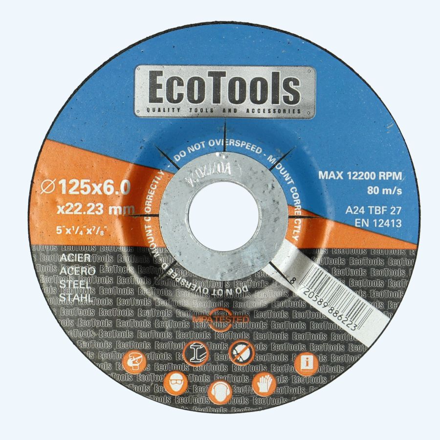 Afbraamschijf voor METAAL 125 x 6 x 22,23 mm (EcoTools) Afbraamschijf voor METAAL 125 x 6 x 22,23 mm (EcoTools)