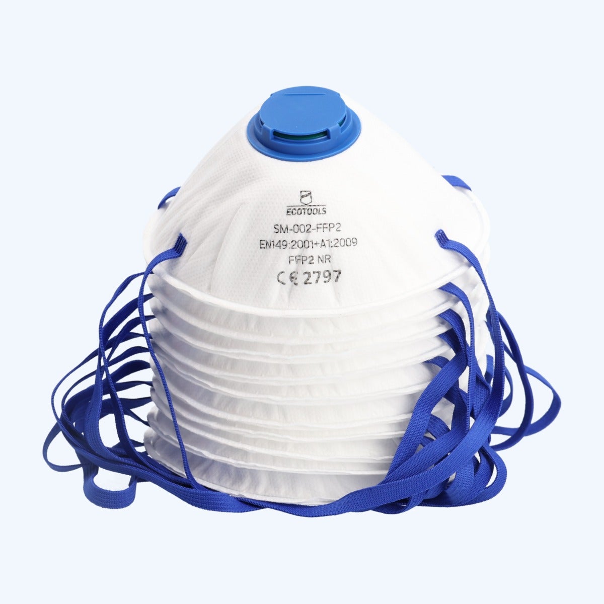 10 stuks EcoTools stofmasker met ventiel cup-model FFP2 10 stuks EcoTools stofmasker met ventiel cup-model FFP2