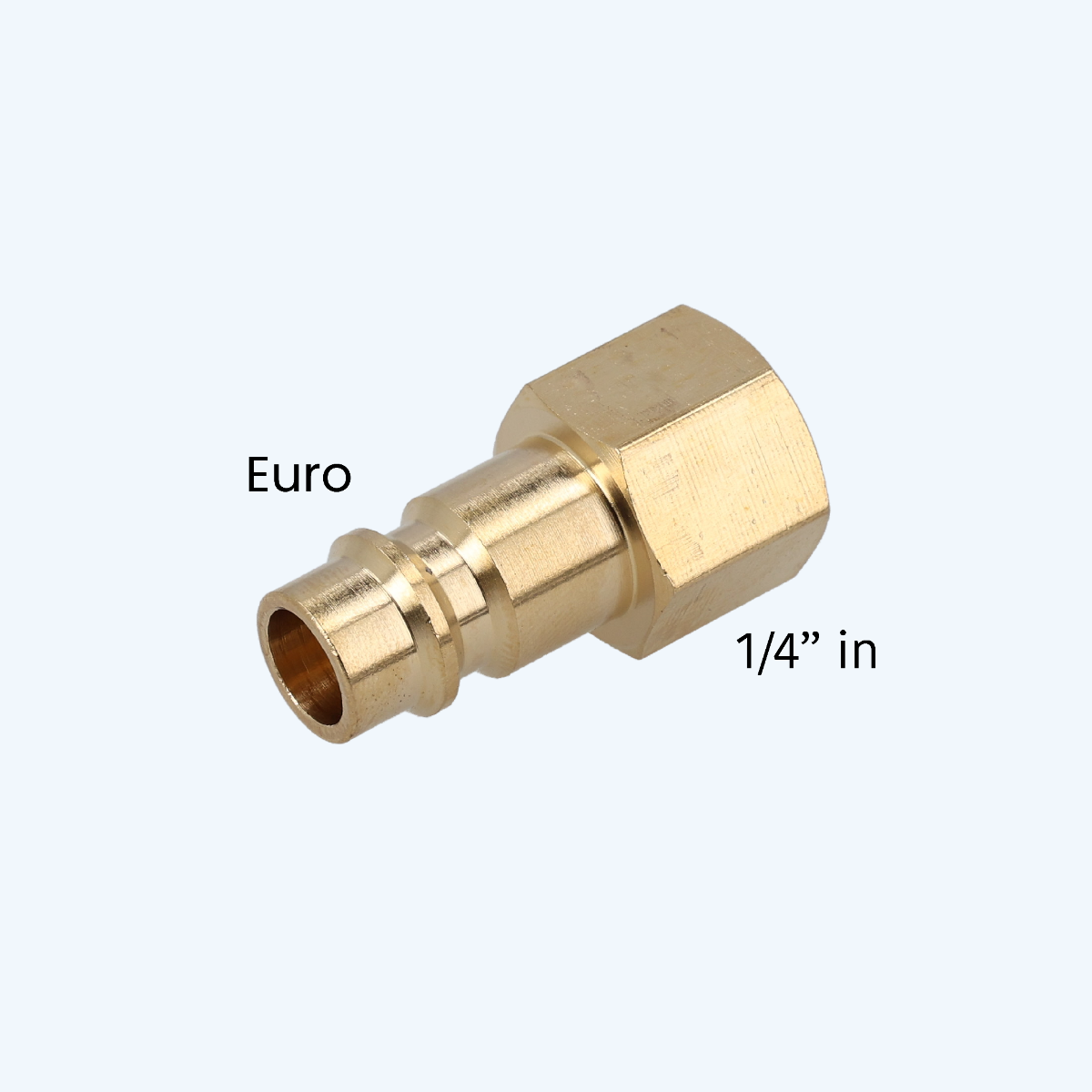 Euro insteeknippel met 1/4" inwendig draad Euro insteeknippel met 1/4" inwendig draad
