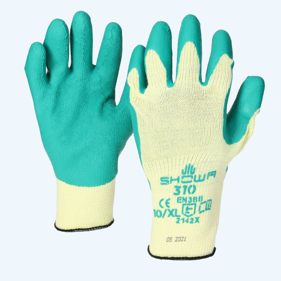Showa 310 latex handschoen maat 10 Showa 310 latex handschoen maat 10
