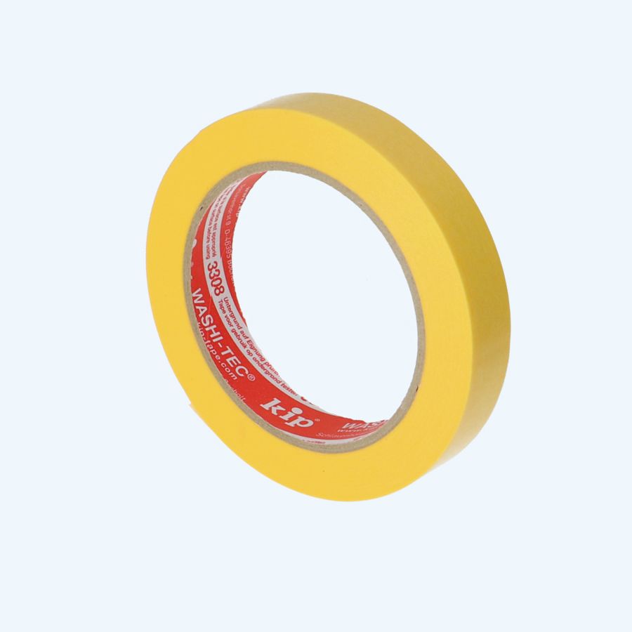 Afplaktape Kip FineLine 18 mm x 50 meter (geel) Afplaktape Kip FineLine 18 mm x 50 meter (geel)