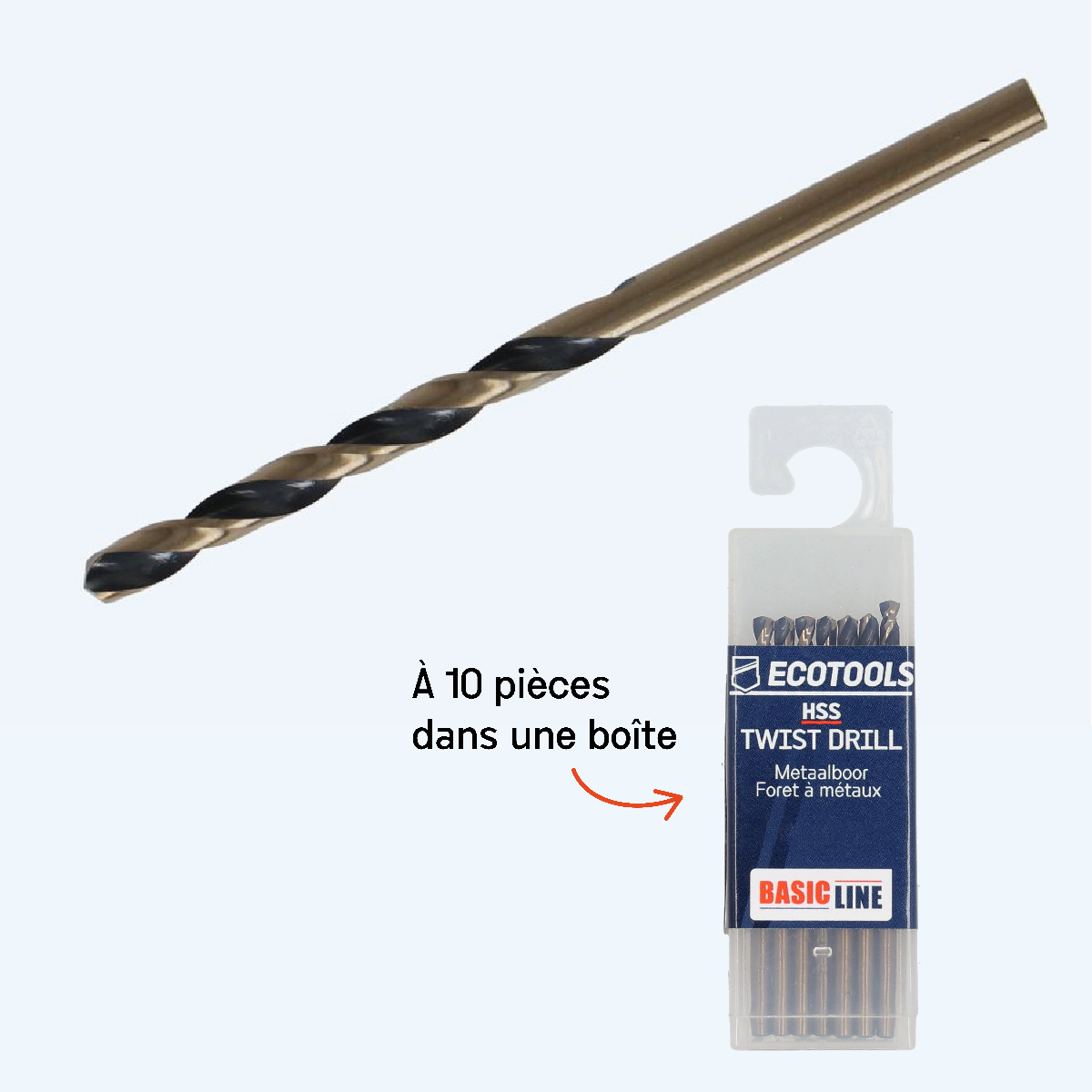 Foret à métaux Basicline HSS 8,0 x 117 mm Foret à métaux Basicline HSS 8,0 x 117 mm