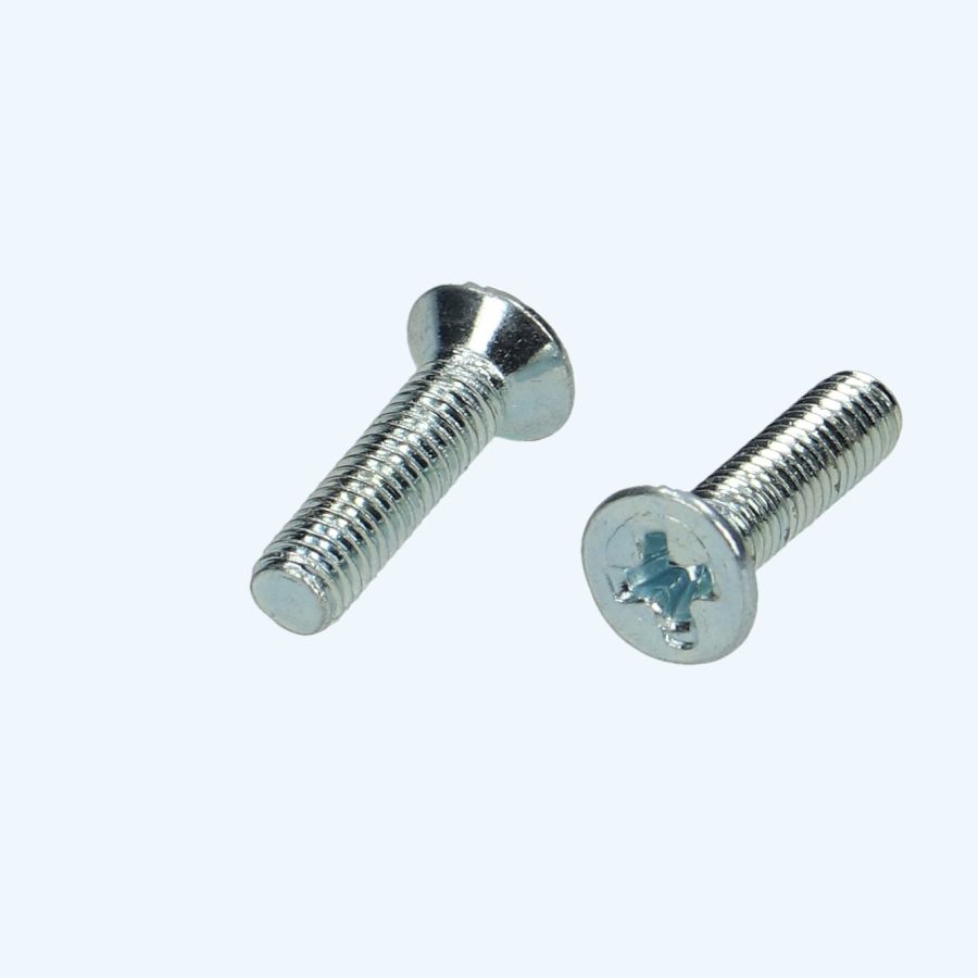 Metaalschroef verzonken kop M4 x 10 mm verzinkt Metaalschroef verzonken kop M4 x 10 mm verzinkt