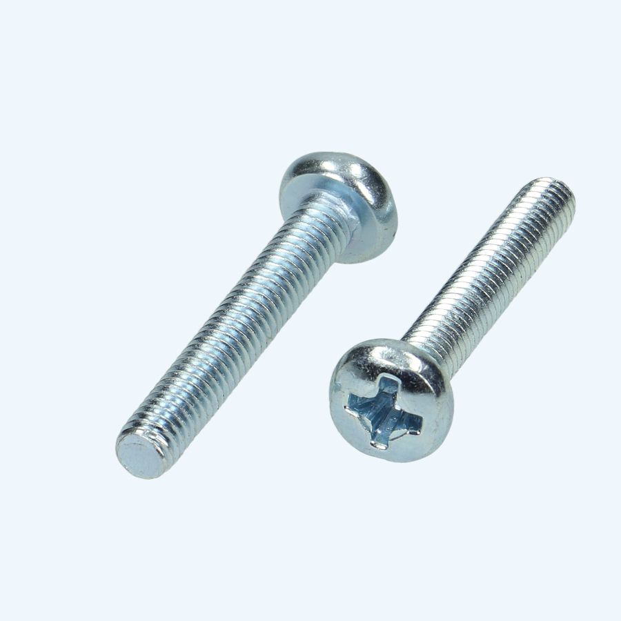 Metaalschroef bolkop M6 x 30 mm verzinkt Metaalschroef bolkop M6 x 30 mm verzinkt