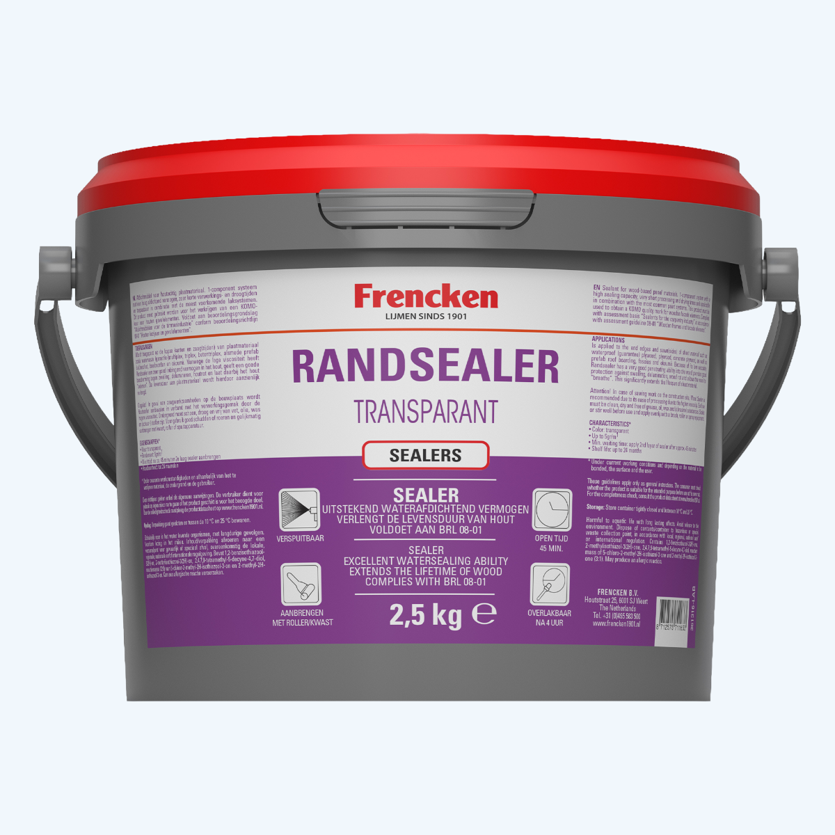 Frencken randsealer transparent 2,5 kg Frencken randsealer transparent 2,5 kg