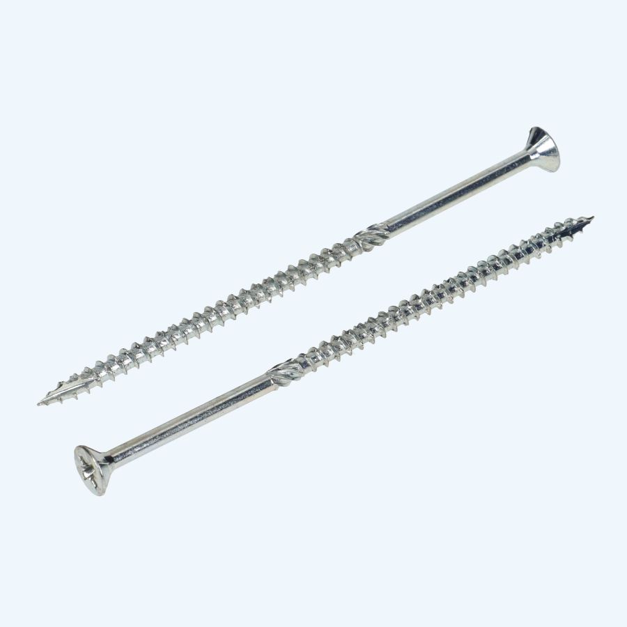 100 stuks verzinkte spaanplaatschroef 6,0 x 160 mm / PZ3 / deeldraad 100 stuks verzinkte spaanplaatschroef 6,0 x 160 mm / PZ3 / deeldraad