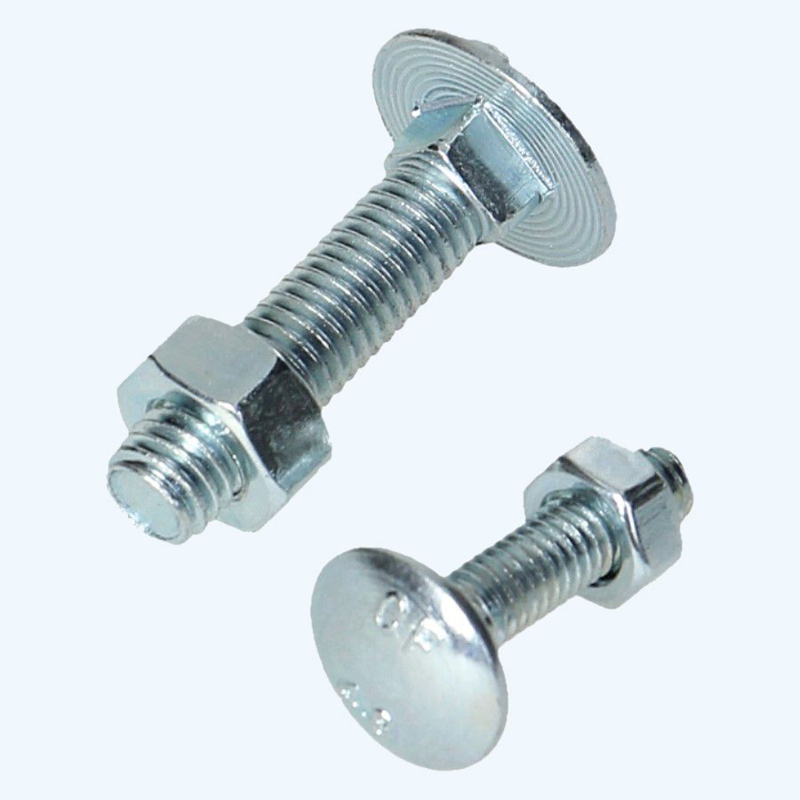 100 stuks slotbout met moer M8 x 70 mm (gegalvaniseerd) 100 stuks slotbout met moer M8 x 70 mm (gegalvaniseerd)