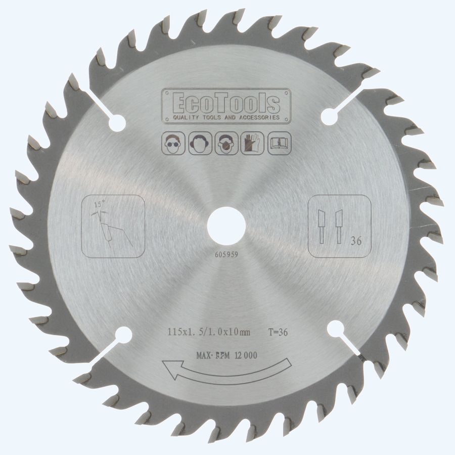 HM-zaagblad 115 x 10 mm T36 (1,0 / 1,5mm) Prof HM-zaagblad 115 x 10 mm T36 (1,0 / 1,5mm) Prof